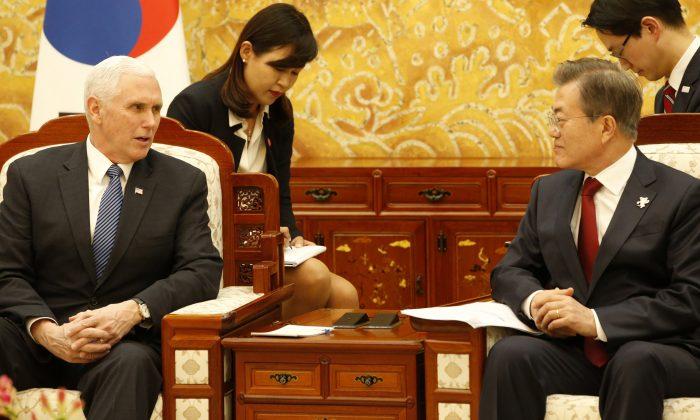 Pence Says South Korea President Moon Supports US Additional Sanctions on North Korea