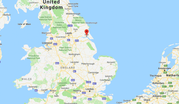 The city of Hull in the northeast of England (Sreenshot/Google Maps)