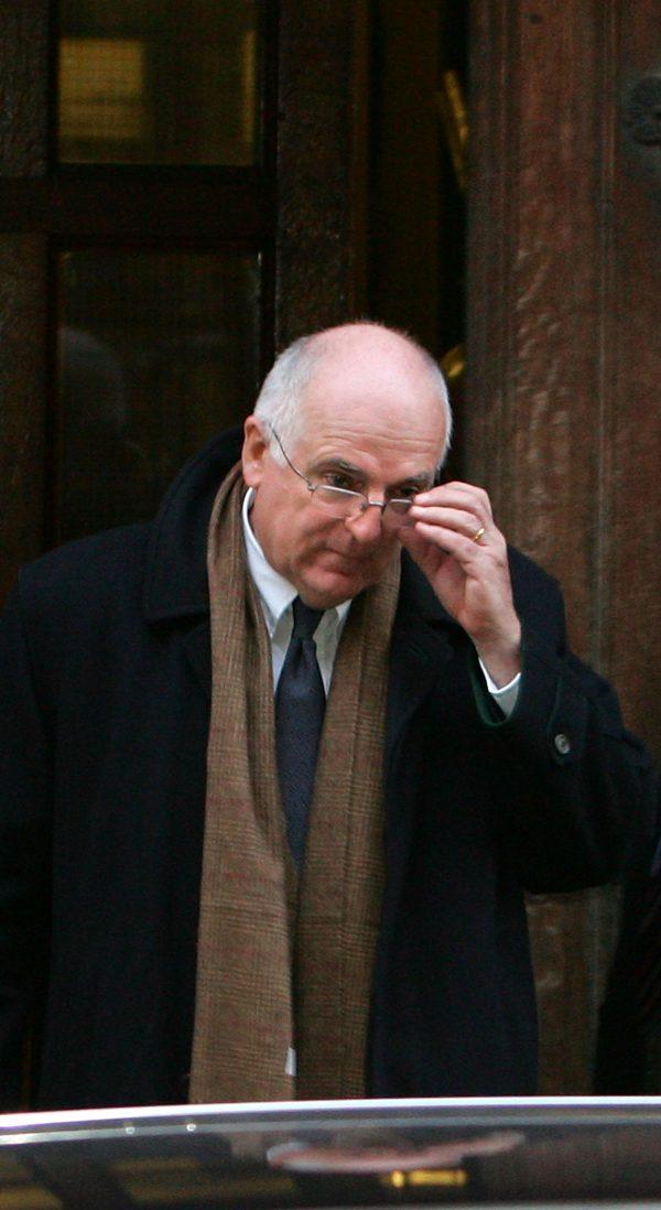 Sir Richard Dearlove, the former head of MI6, leaving the High Court in London on Feb. 20, 2008. (Cate Gillon/Getty Images)