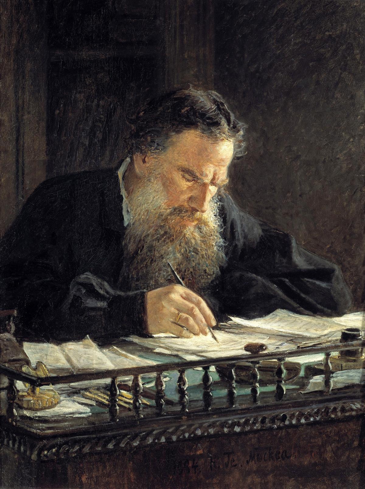 “Leo Tolstoy,” 1882, by Nikolai Ge. (Public Domain)