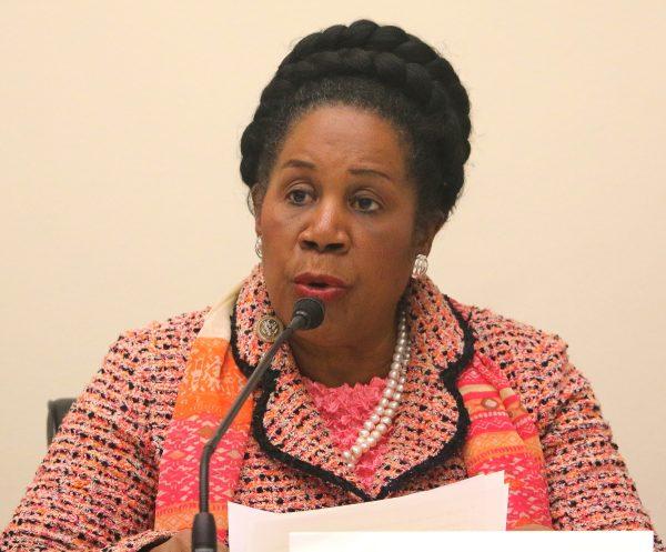  Congresswoman Sheila Jackson Lee (D-Texas) speaks at the Tom Lantos Human Rights Commission on Feb. 15. Lee was an advocate for Vietnamese dissident Ta Phong Tan. (Gary Feuerberg/ The Epoch Times)