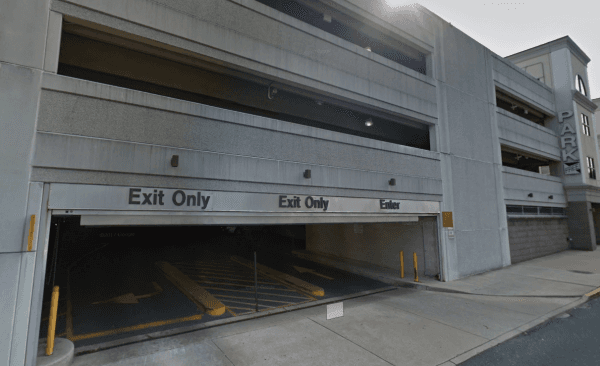 A parking garage at 27 Cooper Street, Woodbury, N.J. (Screenshot via Google Street View)