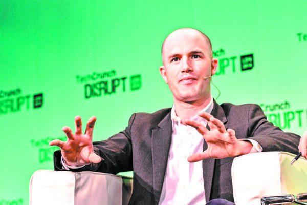 Coinbase CEO Brian Armstrong at TechCrunch Disrupt Europe 2014 in London on Oct. 21, 2014. (Anthony Harvey/Getty Images for TechCrunch)