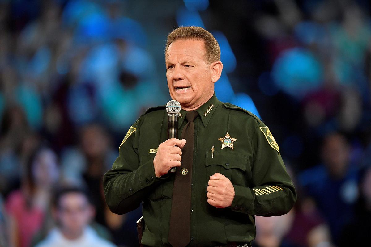 Broward County Sheriff Scott Israel speaks before the start of a CNN town hall meeting at the BB&T Center, in Sunrise, Florida, Feb. 21, 2018. (Reuters/Michael Laughlin/Pool/File Photo)