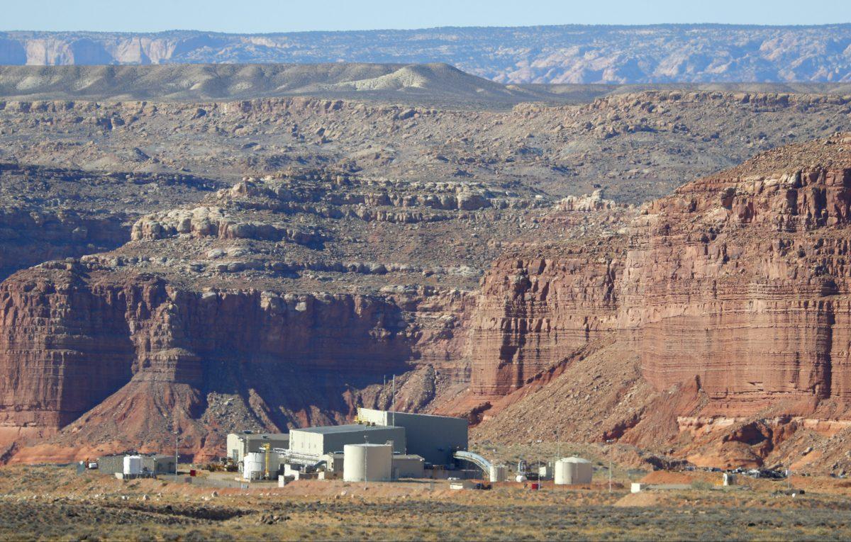 Anfield's Shootaring Canyon uranium mill in the Utah desert south of Moab on Oct. 27, 2017. Anfield was in partnership with the Russian company Uranium One. (George Frey/Getty Images)