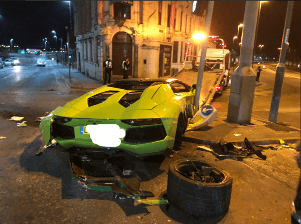 The driver of the supercar drove into a bus in Nottingham. (British Transport Police)