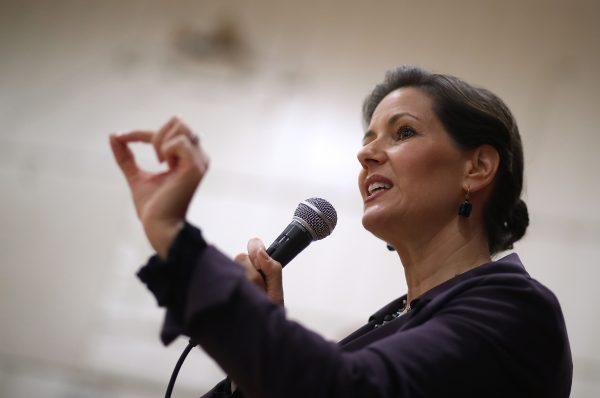 Oakland Mayor Libby Schaaf speaks to students on Jan. 19, 2018, in Oakland, Calif. On Feb. 24, Schaaf warned residents of an impending immigration operation in the area. (Justin Sullivan/Getty Images)
