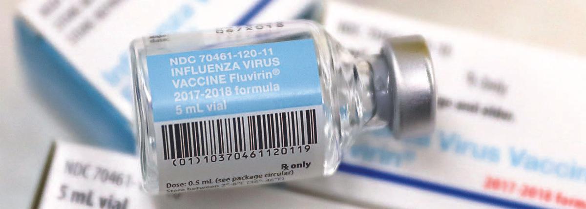 Vials of the Fluvirin influenza vaccine at a Walgreens pharmacy in San Francisco on Jan. 22. (JUSTIN SULLIVAN/GETTY IMAGES)