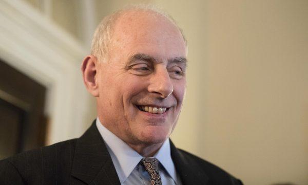 White House Chief of Staff John Kelly at a meeting with President Donald Trump and bipartisan Members of Congress to discuss school and community safety in the Cabinet Room of the White House in Washington on Feb. 28, 2018. (Samira Bouaou/The Epoch Times)