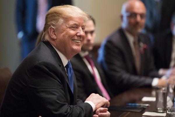 President Donald Trump meets with bipartisan Members of Congress to discuss school and community safety in the Cabinet Room of the White House in Washington on Feb. 28, 2018. (Samira Bouaou/The Epoch Times)