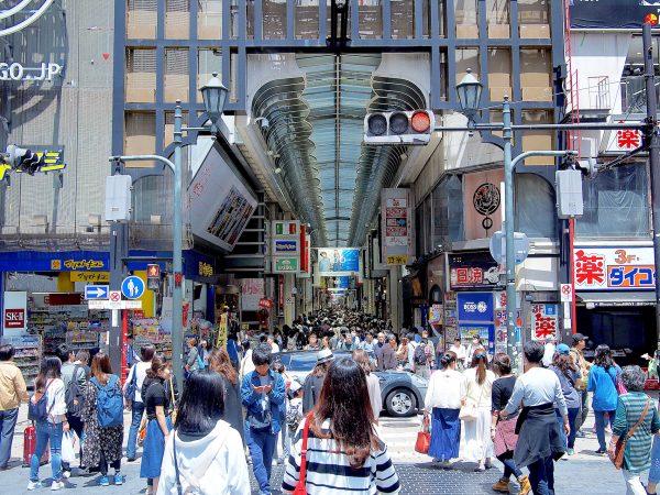 The plethora of retail stores and restaurants in the Dōtonbori Shopping Arcade attracts huge crowds, especially on weekends and holidays. (Benjamin Yong)