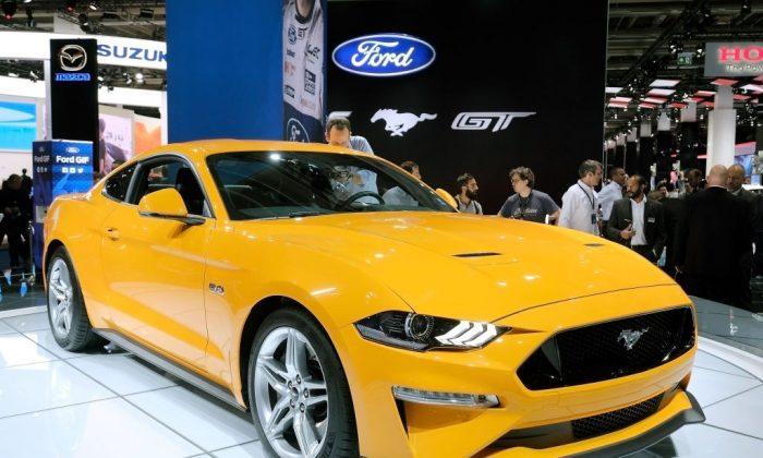 A Ford Mustang GT pictured at the 2017 Frankfurt Auto Show 'Internationale Automobil Ausstellung' (IAA) on September 13, 2017 in Frankfurt am Main, Germany. (Thomas Lohnes/Getty Images)