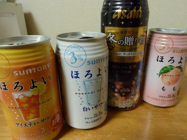 Japanese alcopops, known as Chu-Hi. (“Nummy drinks” by Karl Baron/Flickr [CC BY 2.0 (ept.ms/2haHp2Y)])