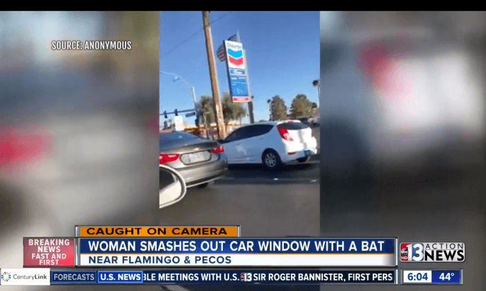 Woman in Las Vegas Bashes in Car Window with Bat in Fit of Road Rage