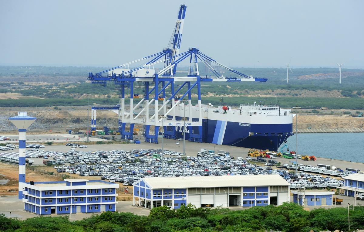 A general view of the port facility at Hambantota in Sri Lanka, on Feb. 10, 2015. (Lakruwan Wanniarachchi/AFP/Getty Images)