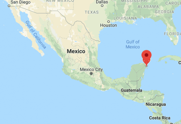 Playa del Carmen in Mexico (Google Maps)