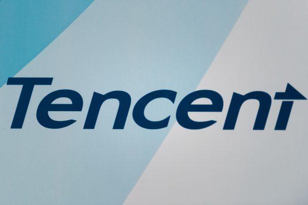 A logo of Chinese Internet giant Tencent, at the announcement of the company's fourth-quarter results in Hong Kong on March 18, 2015. (Philippe Lopez/AFP/Getty Images)