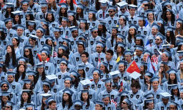 Graduating students attend the Columbia University 2016 Commencement ceremony in New York on May 18, 2016. (Timothy A. Clary/AFP/Getty Images)