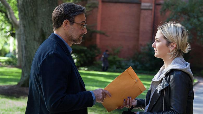 Stanley Tucci and Addison Timlin as professor and student in “Submission.” (Great Point Media/Paladin)