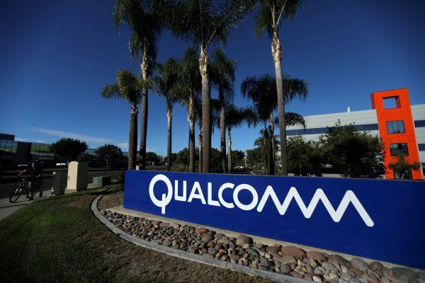 A sign on the Qualcomm campus is seen in San Diego, California, on November 6, 2017. U.S. President Donald Trump recently halted a proposed deal for Singapore-based company Broadcom to acquire the leading American chipmaker, Qualcomm, citing national security concerns. (Mike Blake/File Photo/Reuters)