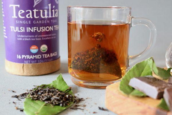 Teatulia's Tulsi Infusion highlights the sacred Indian herb. (Courtesy of Teatulia)