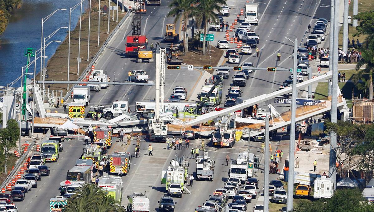 Dashcam Captures the Chilling Moment Florida FIU Bridge Collapses