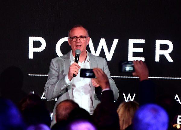 South Australian premier Jay Weatherill during Tesla Powerpack Launch Event at Hornsdale Wind Farm on Sept. 29, 2017, in Adelaide, Australia. Tesla built the world's largest lithium ion battery after coming to an agreement with the South Australian government. The Powerpack project is capable of an output of 100 megawatts (MW) of power at a time with sufficient wind and the huge battery will be able to store 129 megawatt hours (MWh) of energy. (Mark Brake/Getty Images)