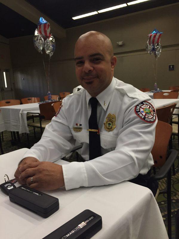 In 2015, Ojeda was named North Broward Paramedic of the Year. (Courtesy of Lazaro Ojeda)