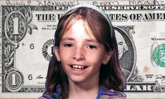 Note on Dollar Bill Mentions Girl Who Disappeared in 1999