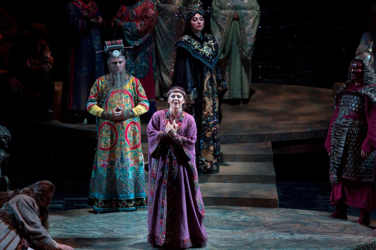 Maria Agresta as Liu in Puccini's "Turandot." Liu undergoes torture to save the man she loves. (Marty Sohl/The Metropolitan Opera)