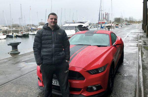 Andy Quay with his Ford Mustang GT500. (SWNS)