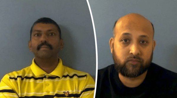 Raheem Ahmed (L) and Moinul Islam were among the convicted after a record-breaking 107 hours and 31 minutes of deliberations over the course of 24 days. (SWNS)