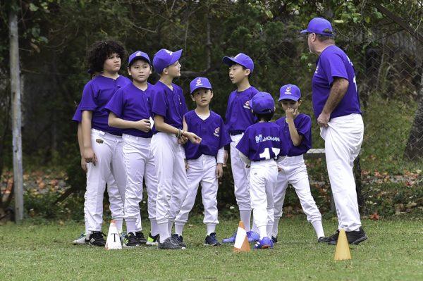 Tai Po Indians, Coach Pitch Baseball team at Fanling, Hong Kong on March 17, 2018.