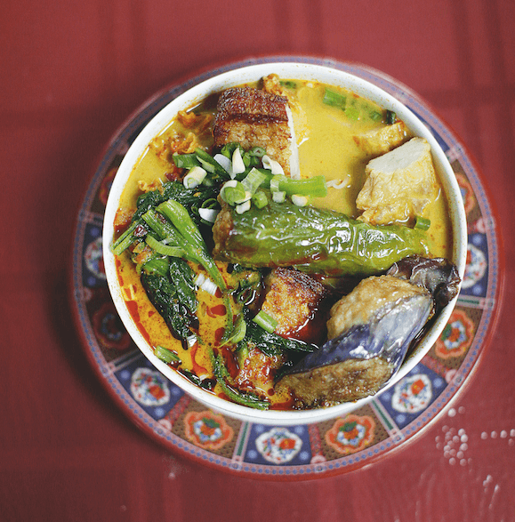 DiStefano knows many of the best restaurants in Queens. He recommends getting a bowl of kari laksa at Curry Leaves in Flushing. (Clay Williams)