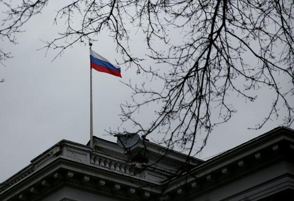 A Russian flag flies atop the Consulate General of the Russian Federation in Seattle, Washington, U.S., March 26, 2018. (Reuters/Lindsey Wasson/File Photo)