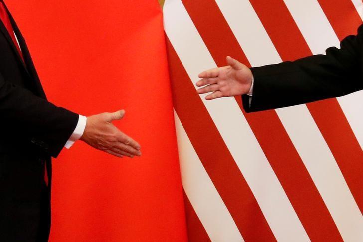 U.S. President Donald Trump and China's President Xi Jinping shake hands after making joint statements at the Great Hall of the People in Beijing, China, on November 9, 2017. (Damir Sagolj/File Photo/Reuters)