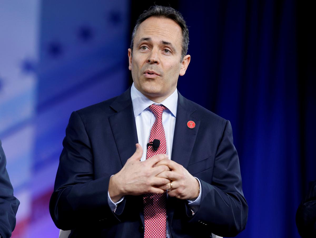 Republican Governor Matt Bevin of Kentucky speaks during the Conservative Political Action Conference (CPAC) in National Harbor, Maryland, on Feb. 23, 2017. (Joshua Roberts/Reuters)