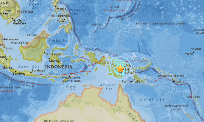 Earthquake Measuring 6.3 Magnitude Strikes Papua New Guinea