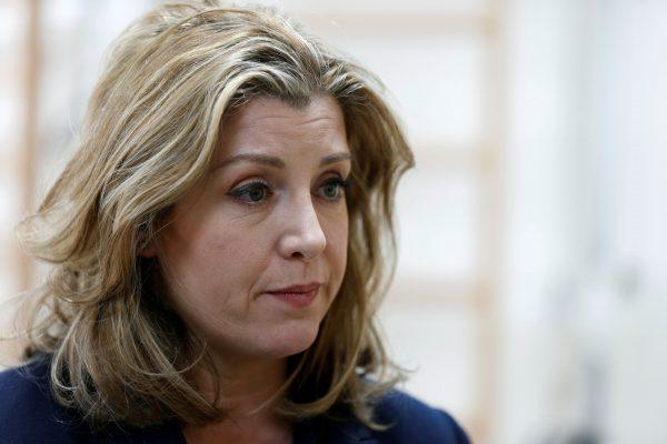 Britain's Secretary of State for International Development Penny Mordaunt speaks to a Reuters reporter during her visit to a rehabilitation centre in Rusaifa city, Jordan, on April 10, 2018. (Re/Muhammad Hamed)