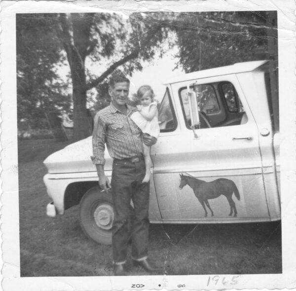 Barbara with her father in 1965.