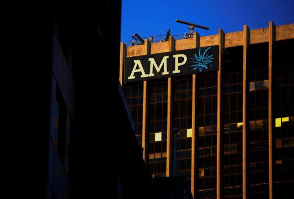 The logo of AMP Ltd, Australia's biggest retail wealth manager, adorns their head office located in central Sydney, Australia, May 5, 2017. (Reuters/David Gray/File Photo)