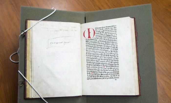 Oldest English Language Book in Canada at University of Toronto