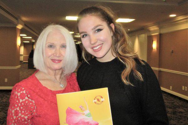 Jo Reitkopp (L) and her daughter, Julia, enjoyed the Shen Yun evening performance at the Long Beach Terrace Theater, in Long Beach, Calif., on April 22, 2018. Julia said, "It’s very beautiful because you see the elegance in the dancing. ... They put in a lot of hard work. ... Every dance, every song has a deeper meaning." (Jana Li/The Epoch Times)