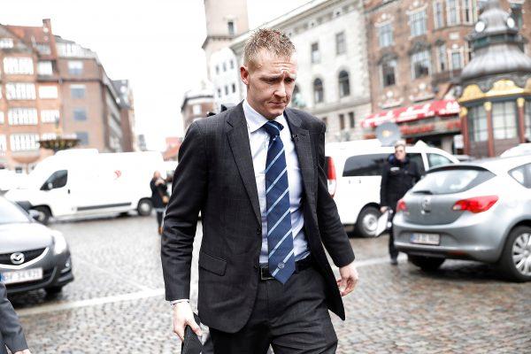 Prosecutor Jakob Buch-Jepsen arrives at the courthouse in Copenhagen, Denmark April 25, 2018. (Ritzau Scanpix/Nikolai Linares/via Reuters)