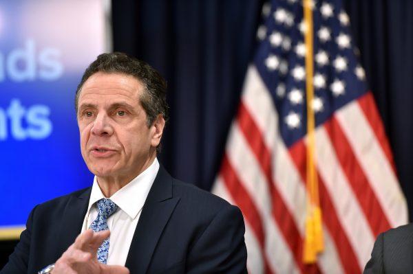 New York Gov. Andrew Cuomo announces a cease and desist letter that he is sending to Immigration and Customs Enforcement, in New York City, on April 25, 2018. (Kevin P. Coughlin/Office of Governor Andrew M. Cuomo)