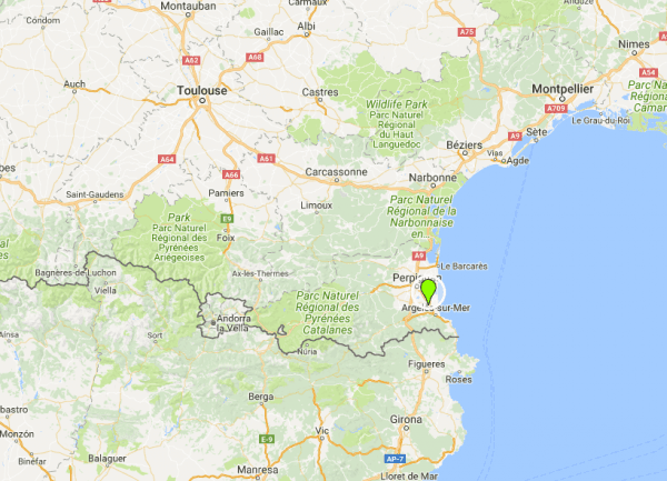 Location of the Terrus museum in Elne in the south of France near the Spanish border. (Screenshot/Google Maps)