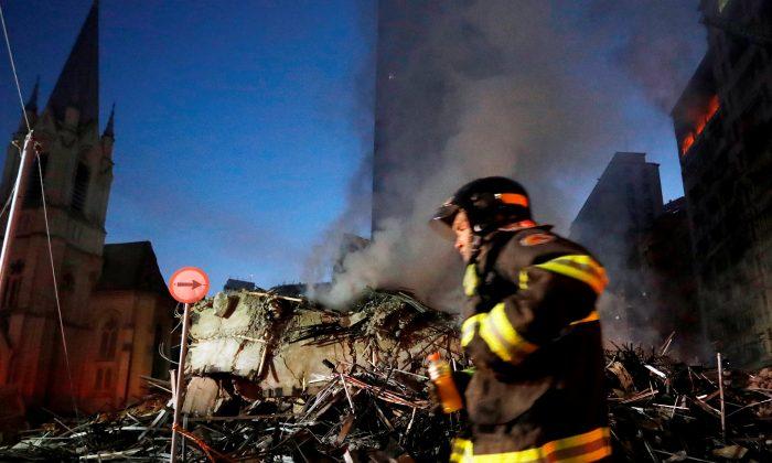 Brazil Fire: Sao Paulo Tower Block Collapses in Huge Blaze