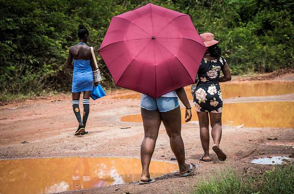 In Guyana, young women were found working as prostitutes next to extremely remote gold mines. (Interpol)
