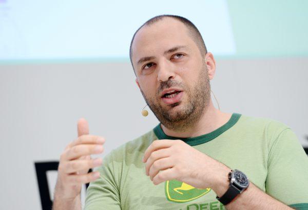 Jan Koum, co-founder and CEO of WhatsApp, speaks at the Digital Life Design conference in Munich, Germany, on Jan. 18, 2016. (Tobias Hase/AFP/Getty Images)