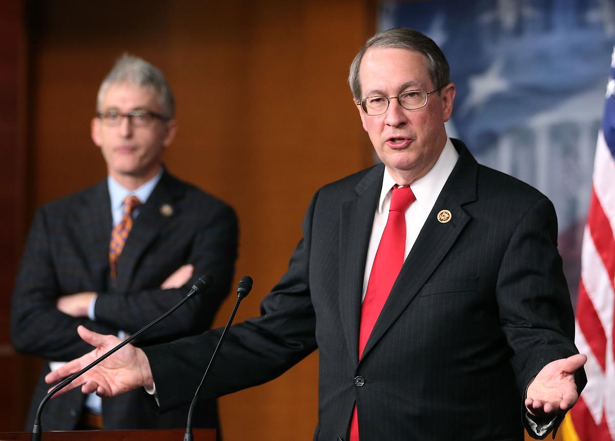 Rep. Bob Goodlatte (R) and Rep. Trey Gowdy on Capitol Hill in Washington, DC, on April 25, 2013. (Mark Wilson/Getty Images)